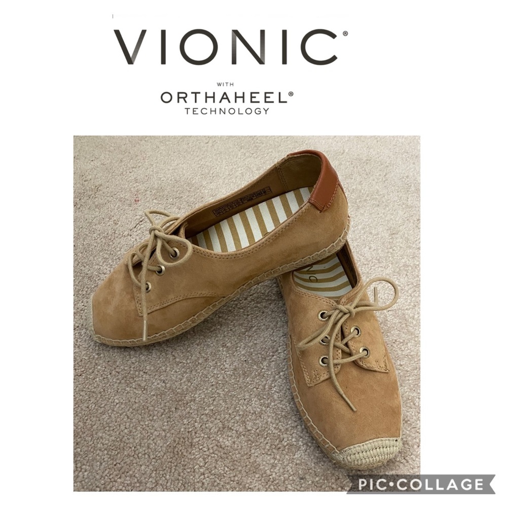 NWOT Vionic Sunny Brinley Suede Espadrille Shoes